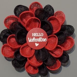 Red and Black Valentine's Day Petal Wreath